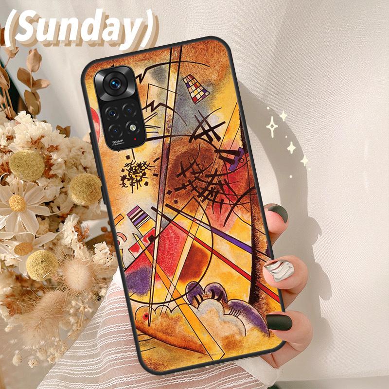 Wassily Kandinsky Abstract Artistic Case For Redmi Note 11 10 8 9 12 Pro Plus Note 12S 11S 10S 9S Cover For Redmi 12C 9C 10C 10A