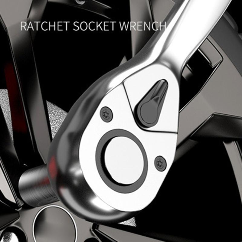 Extendable Spanner Ratchet Wrench Automatic Rapid Release Handle For Vehicle Repair Automotive Maintenance 1/4 1/2 3/8