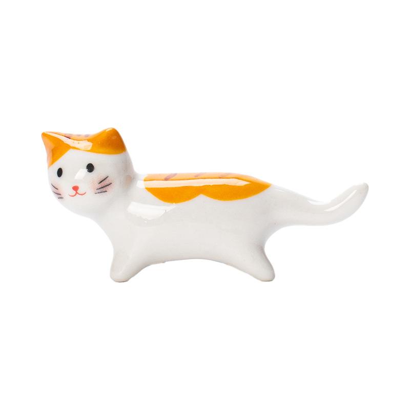 1-3pcs Cute Cat Pillow Chopsticks Holder Japanese Ceramic Chopstick Ceramic Home Decoration Spoon Holder Tableware Food Sushi