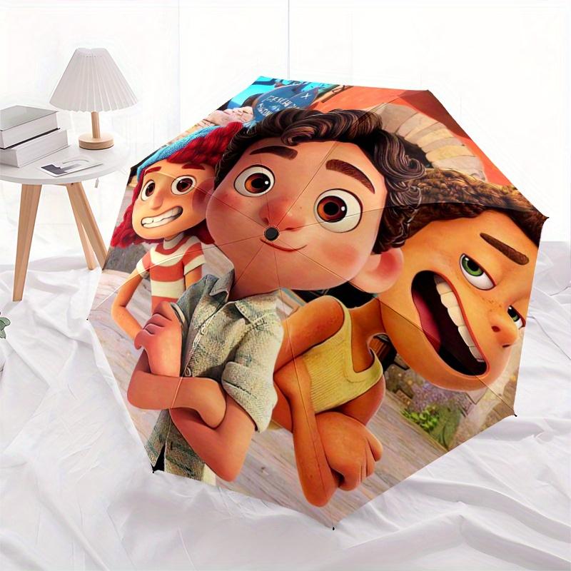 Lucas Cumple 5 Design Automatic Folding Umbrella - 3 Folding Design, Vivid Cartoon Pattern, Suitable for Outdoor Activities, A Gift for Fans