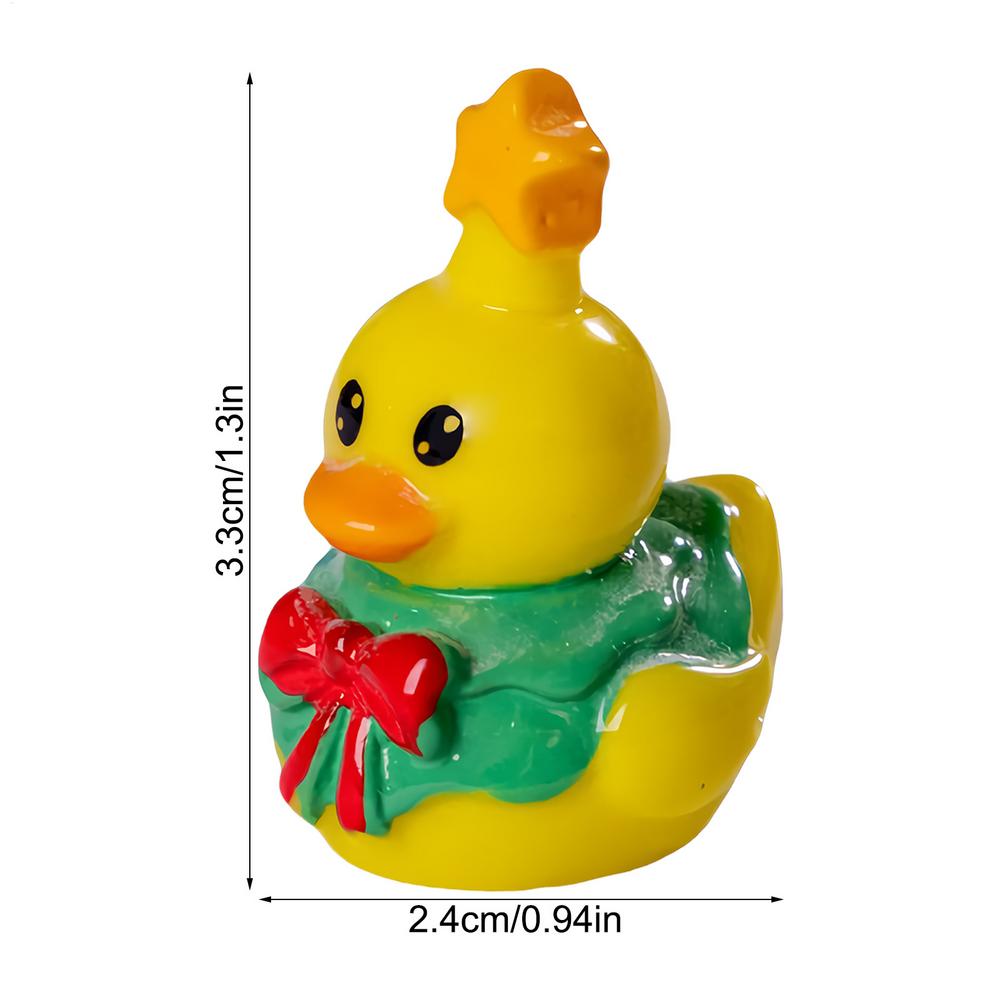 Mini Christmas Resin Ducks Desk Decor Animal Figures Party Bathroom Garden Classroom Cake Decoration Apartment Hotel