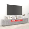 Vidaxl Szafka Pod Tv Z Oświetleniem Led, Szarość Betonu, 200X35X40 Cm