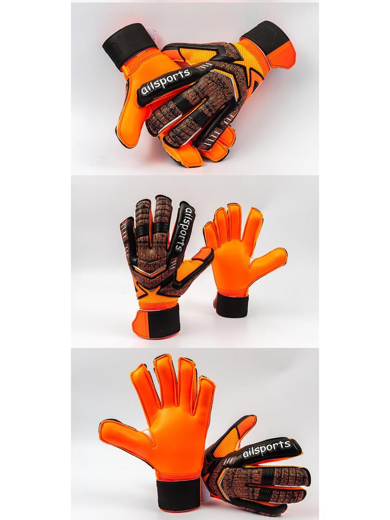 "Thickened Latex Goalkeeper Gloves with Finger Protection for Kids and Adults”