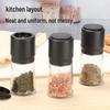 Manual Glass Herb Grinder for Sea Salt and Pepper