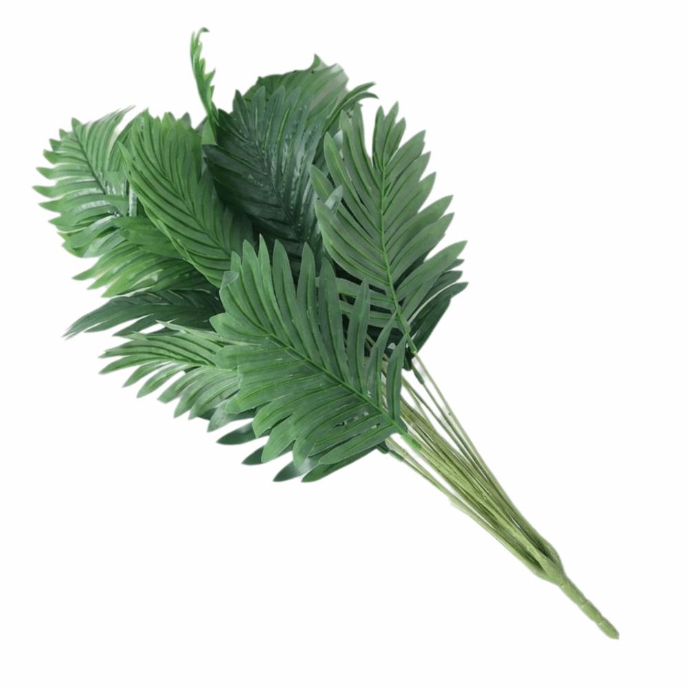 18 Leaves Simulation Plant Palm Tree Faux Greenery Leaves Creative Artificial Plant Leaves  Gift