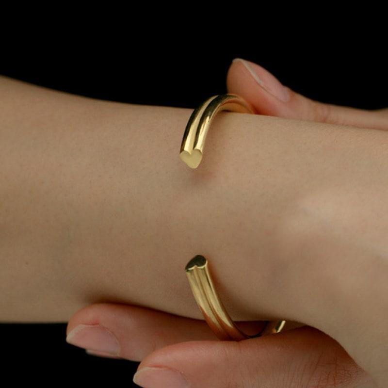 LINKY LABORATORY Apple Heart Bangle B_(Gold)