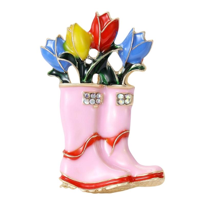 

Elegant Blue Pink Flower Shoe Lapel Pin Accessory Perfect For Jackets And Coats Gift For Friend And Family розовый