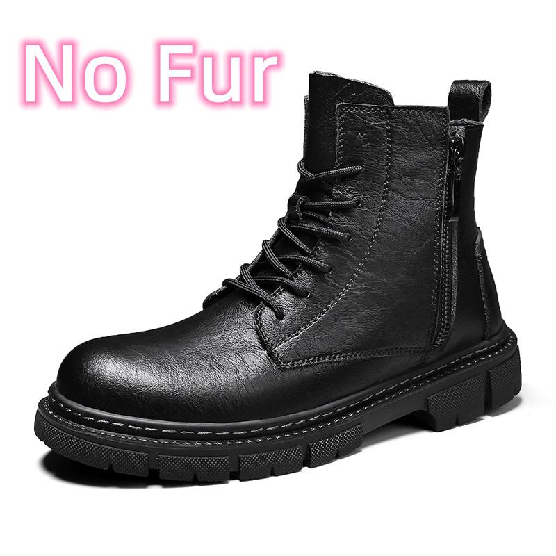 Fashion New Men's Boots 2024 All-match Comfortable Ankle Boots High Quality Side Zipper Sneakers Men Genuine Leather Men Casual Shoes