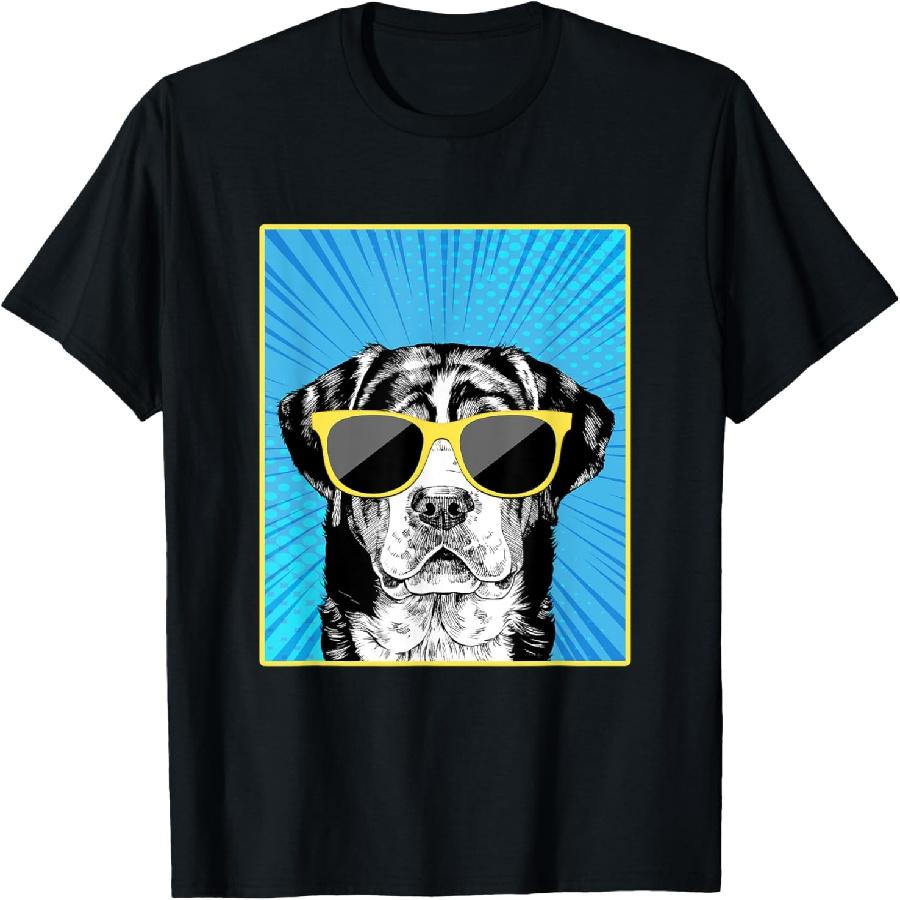 

Greater Swiss Mountain Dog Portrait Pop Art Swissy Lovers T-Shirt XXXXXL чорний