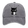 Cotton Snapback Baseball Cap Cute Cat Adjustable Cotton Cap Coffee Cat Printed Baseball Hat for Mom Grandma Cat Lover