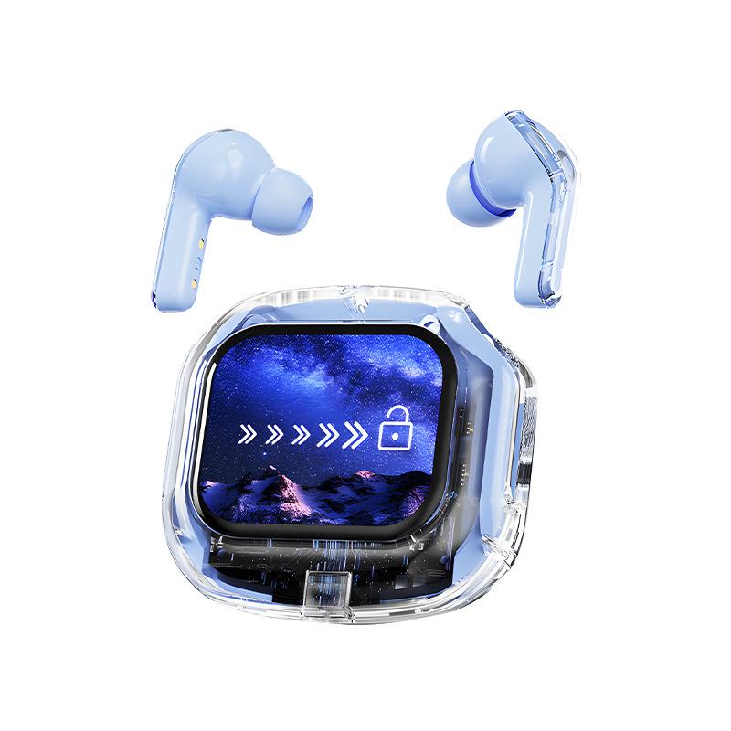 Smart-Touchscreen-Ohrhörer Bluetooth 5.4 Kopfhörer Schmerzloses Tragen Geräuschunterdrückungs-Headset HiFi-Stereo mit Mikrofon-Touch-Steuerung