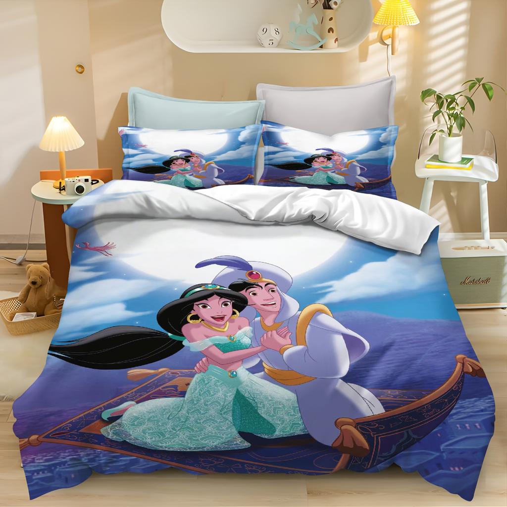 Aladdin Jasmine Prinzessin Bettbezug Set Bettwäsche Steppbett Sets King Size 3D Kinderbettwäsche Set