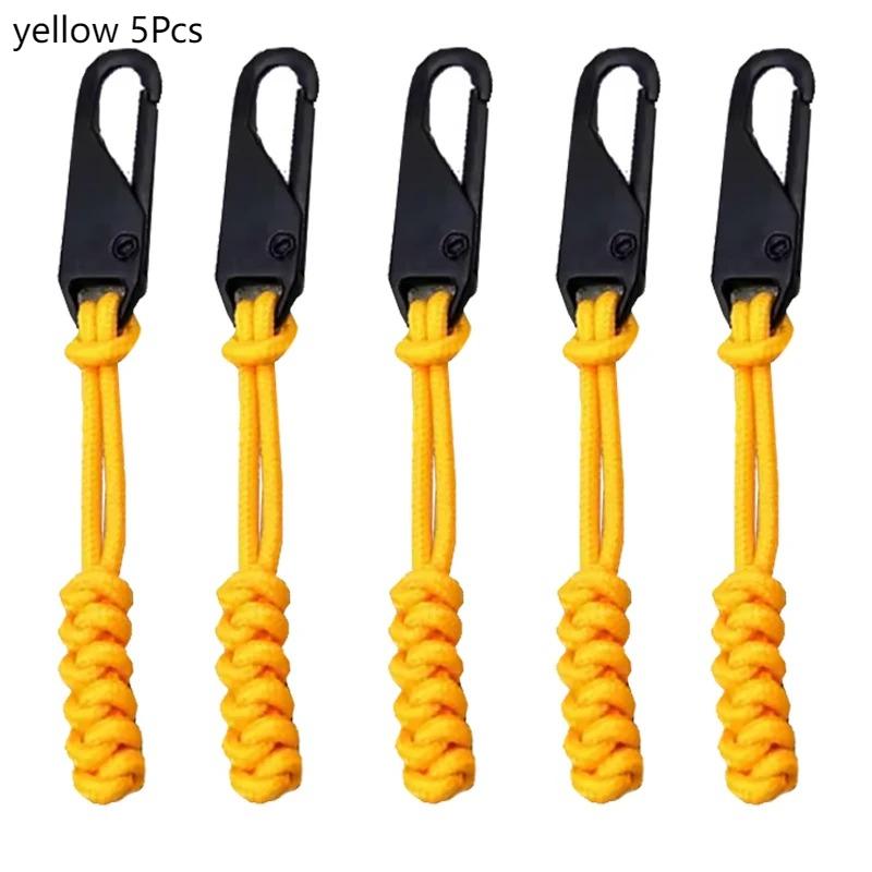 1/3/5Pcs Portable outdoor bag zipper handle woven outdoor bag zipper buckle pendant backpack clothes zipper rope