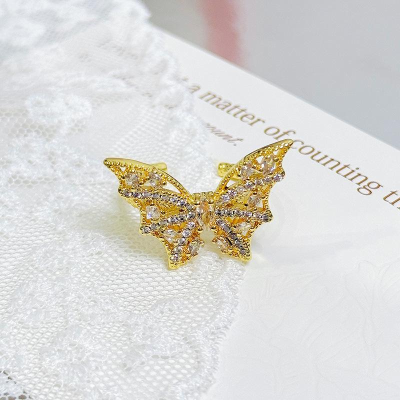 Medieval Vintage Butterfly Series Zir*****Pen Ring Personalized Retro Niche High-End Ring