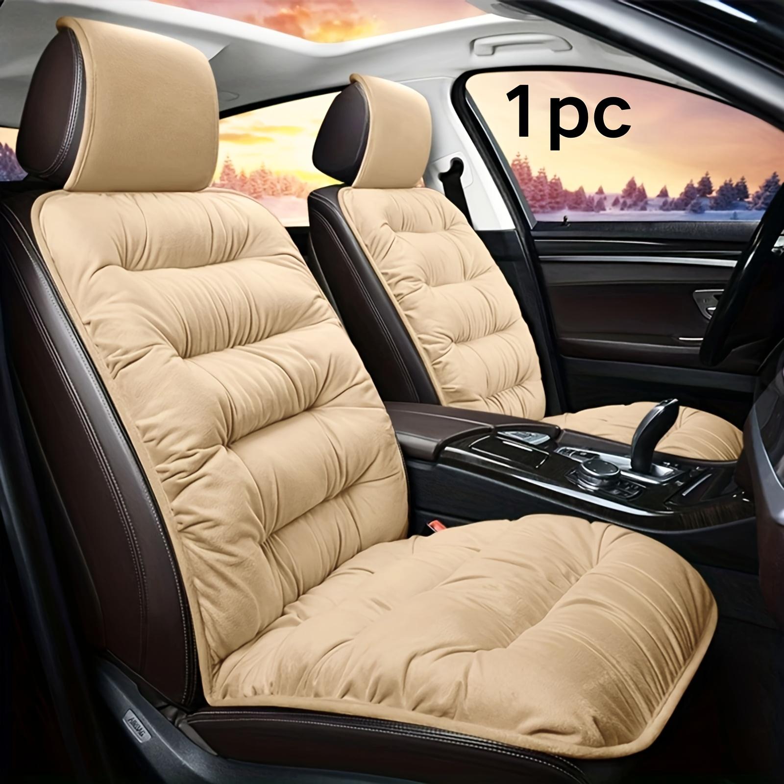 

1pc Universal Soft Plush Car for Seat Cover, Winter Warm for Seat Protector, Plush Material, Car Interior Accessories чорний