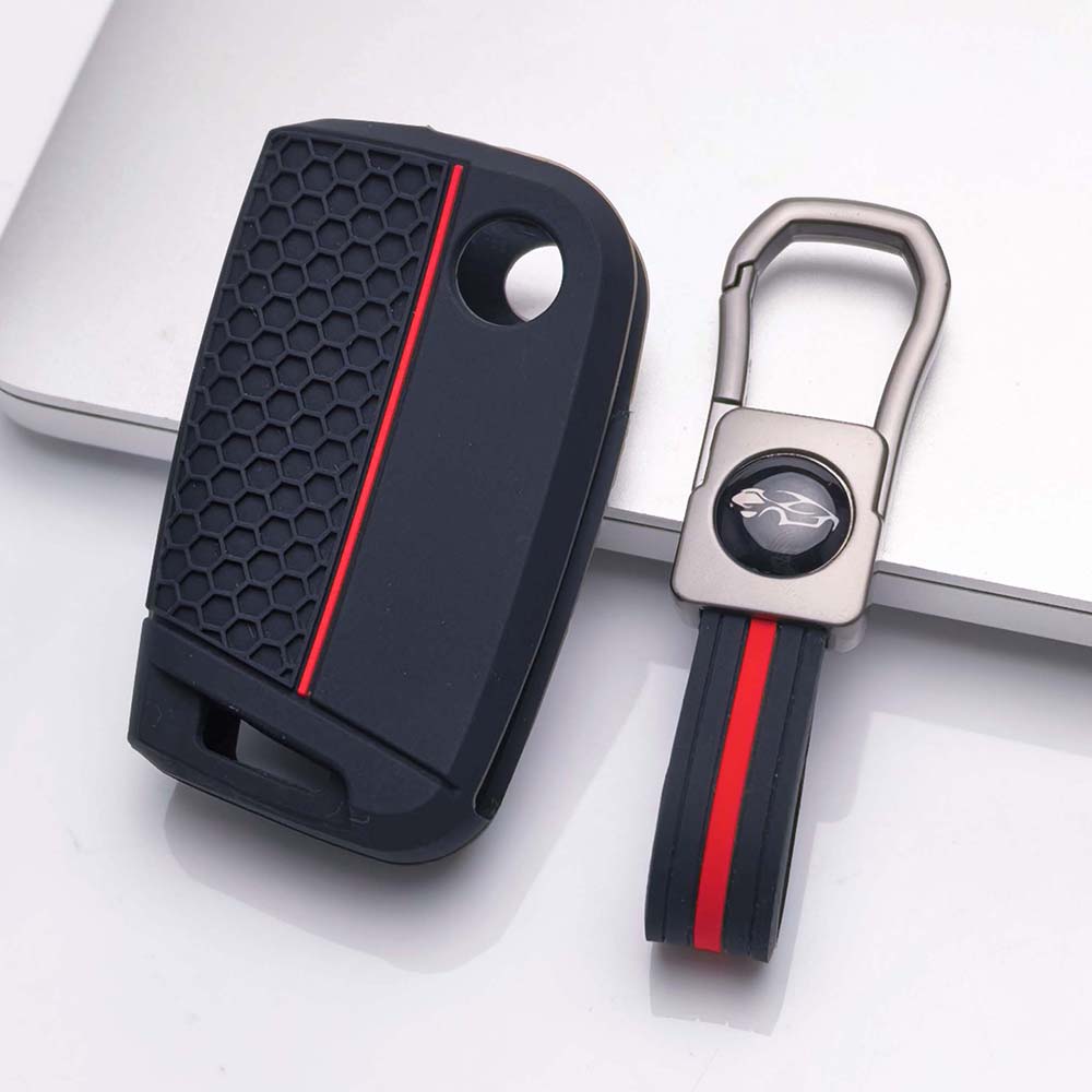 Key Fob Cover for Volkswagen Golf Tiguan Octavia Polo MK7 MK2 Leon MK3 Ateca with Keychain Anti-Scratch Guard Shockproof Protection