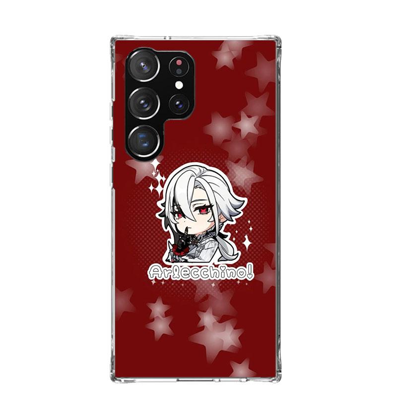 Arlecchino Genshin Impact Phone Case For Samsung Galaxy S25 Edge S24 S23 S22 S21 FE S20 Ultra S10 Plus + Art Customized Coque