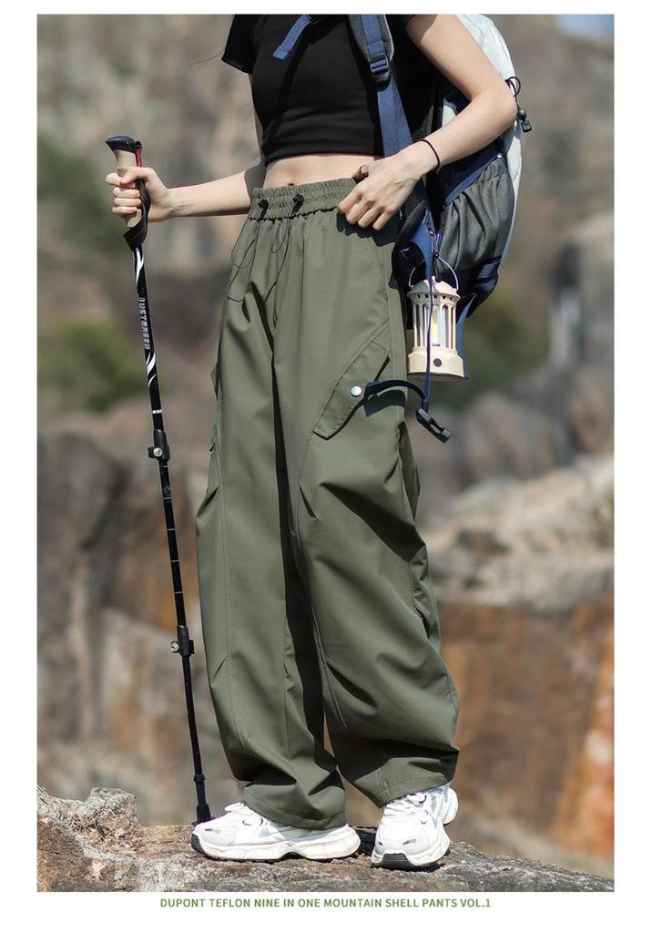 Pantaloni da Sci Soft Shell Impermeabili Antivento Unisex per Primavera/Autunno - Gamba Dritta Alpinismo Outdoor