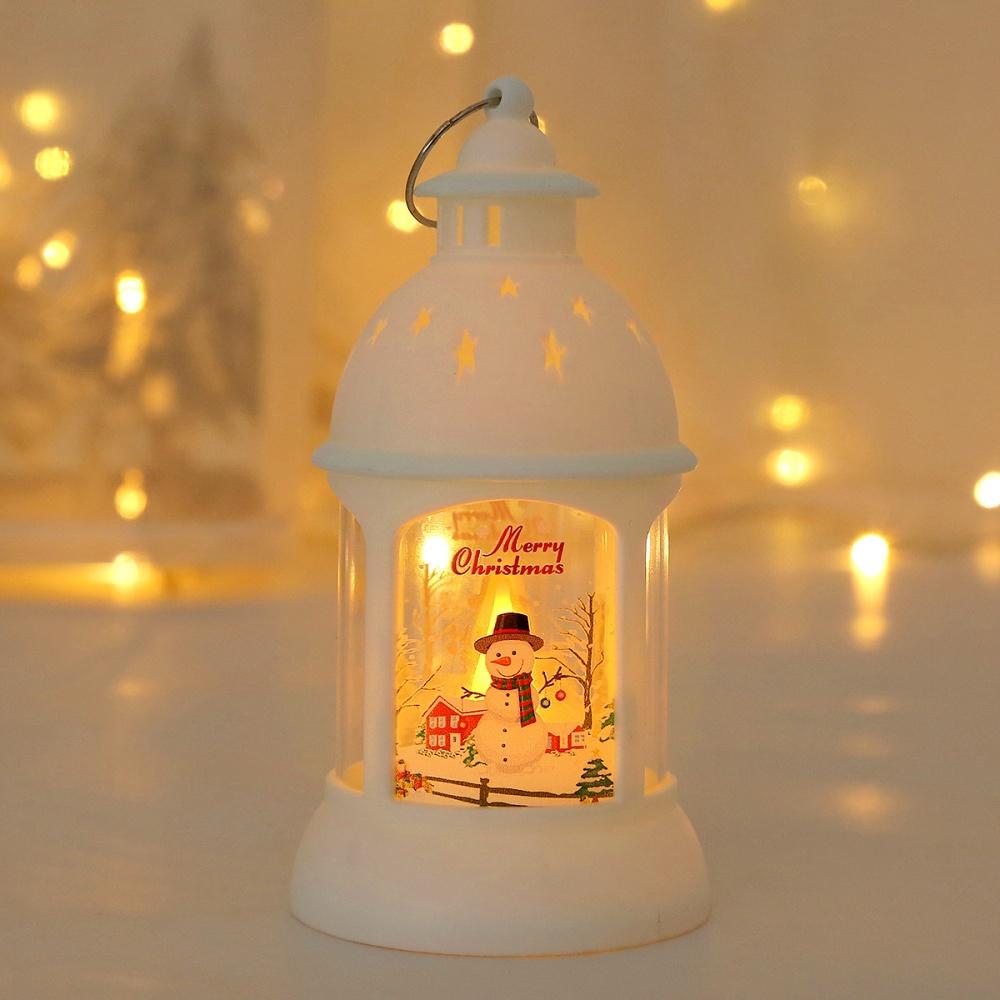Christmas Desktop Ornaments Mini LED Night Lamp Portable Handle Electric Santa Claus Merry Christmas Lantern New Year Gift