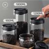 HOMLLY Luft Food Storage Glass Canister Container with Airtight Lid (X3PCS)