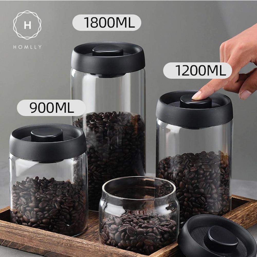 HOMLLY Luft Food Storage Glass Canister Container with Airtight Lid (X3PCS)