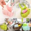 Household Kitchen Simple Drain Rack Bathroom Sink Adjustable Basket Silicone Soap Sponge Storage Rack Faucet Kitchen Tools