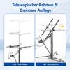 Drywall Lifter for Wall Panels and Ceiling Mounting: Load Capacity 68 kg, Height 140-335 cm Adjustable, Foldable, 3 Brake Wheels