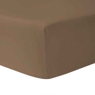 DUBLANC Fitted Sheet 160 X 200 Cm TAUPE - 100% Cotton