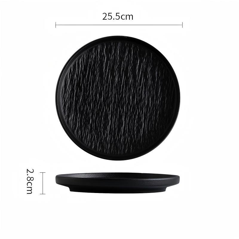 Abay Ceramic Dinner Plate with Stone Edge