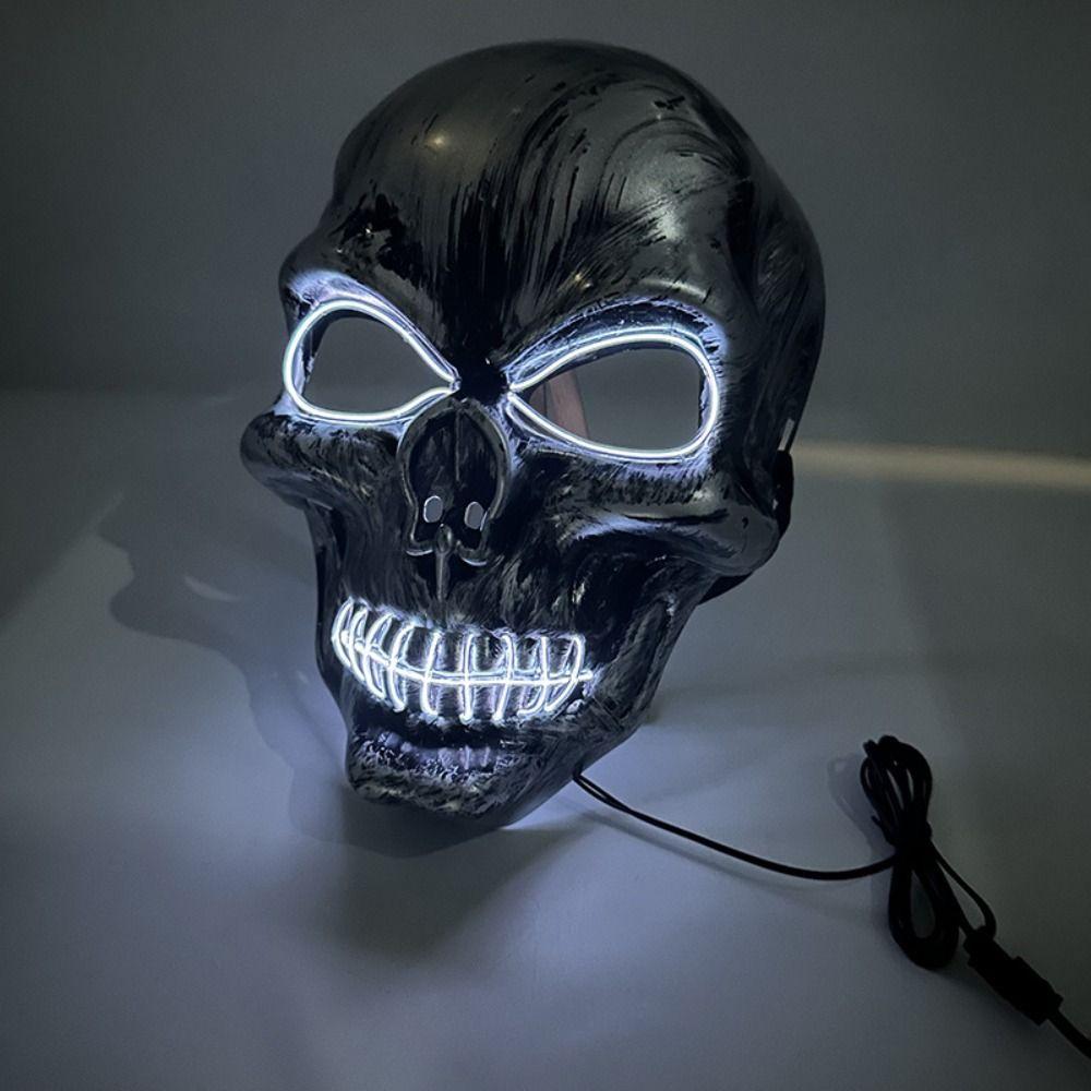 Luminous Cosplay Mask Ghost Party Props EL Wire Party Mask Props  Halloween