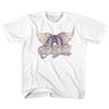 Aerosmith Pastel Color Freedom Wings Logo Youth T Shirt Rock Band Music Merch