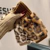 Modische Strickhandschuhe, warme Handschuhe für die Saison, Damenhandschuhe mit niedlichem Leopardenmuster, fingerlose Handgelenkhandschuhe