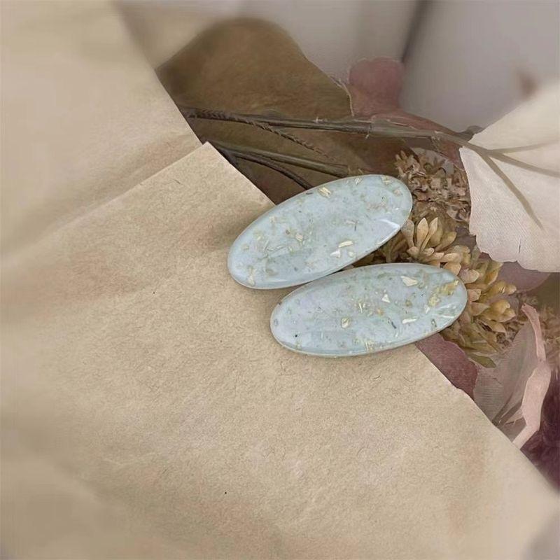 

2 шт. Модная и простая овальная заколка-уточка, маленькая и свежая заколка-софа с цветовым переливом, краевая заколка, боковая заколка, заколка для волос