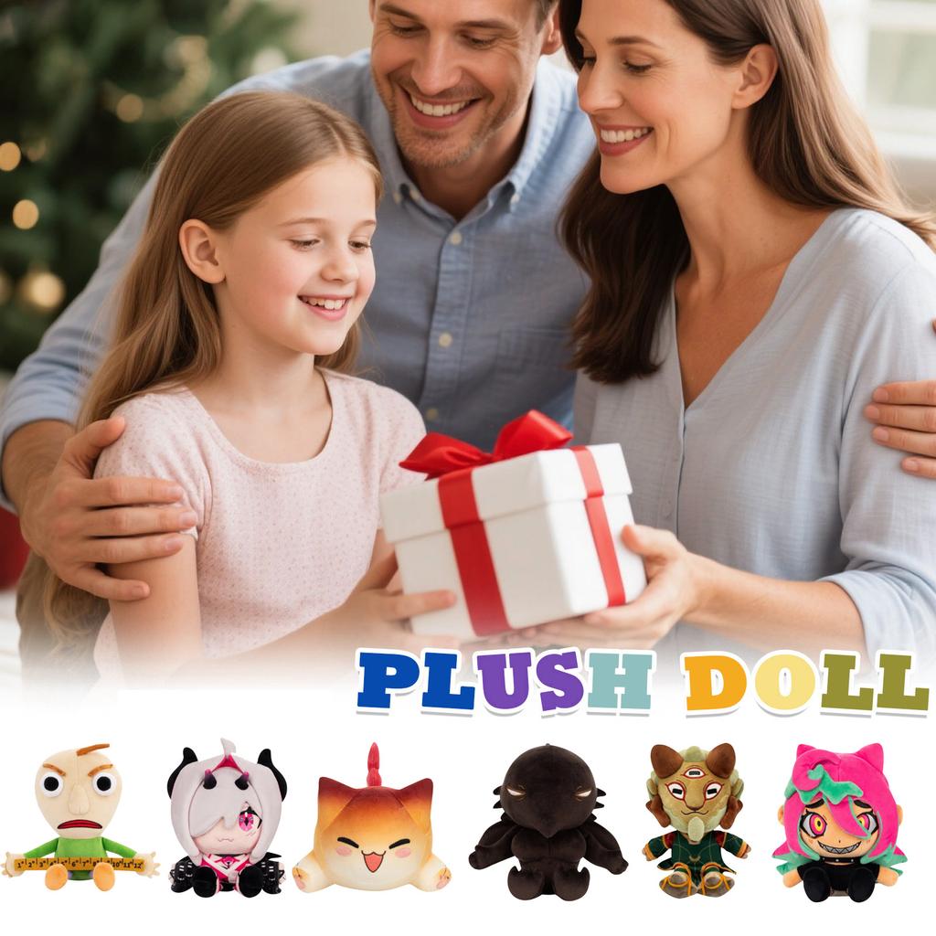 Plysjdukke, leketøysgave, tegneserie, filledukke for barn, gavepute for barn