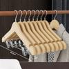 Rutschfeste Massivholz Kleiderbügel für Herren Rutschfest Luxus Hosen Kleiderständer für zum Aufhängen von Kleidern Röcken mit Haken