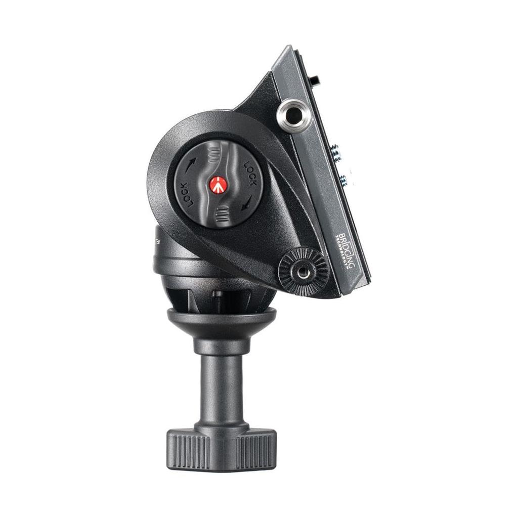 Manfrotto Video MS Type with Lever Rubber Quick Fluid and Dedicated Case Kit, MVK500AM, Lock, Aluminum, 3-Stage, Tip, Shoe, Level, Mechanism,