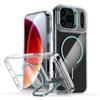 Original For Magsafe Invisible Lens Stand Holder Phone Case For iPhone 17 Pro Max Air 14 15 16 Plus 13 12 11 Clear Acrylic Cover