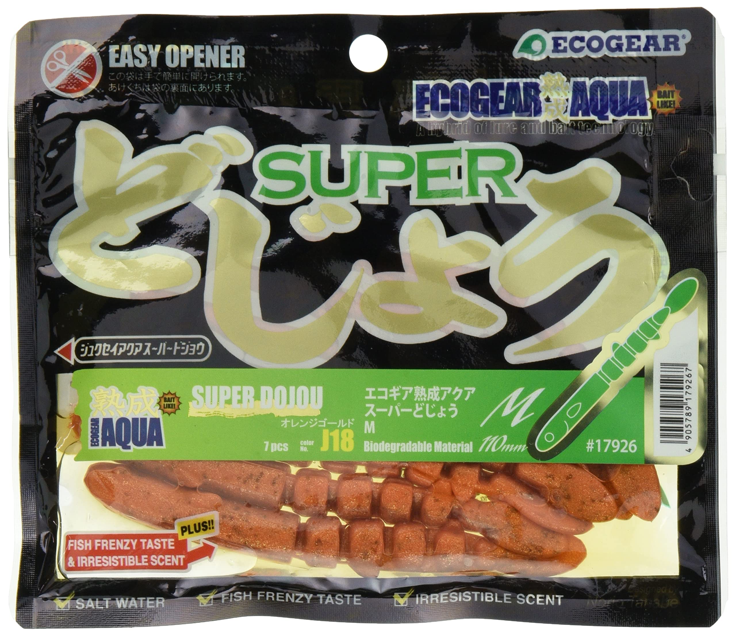 Ecogear Ecogear Aged Aqua Super Loach M J18 Orange Gold