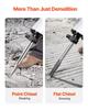 Demolition Jack Hammer, 2800 W Powerful Electric Jackhammer, 1200 BPM Concrete Breaker with a Point Chisel, a Flat Chisel, Carrying Case, Gloves, for