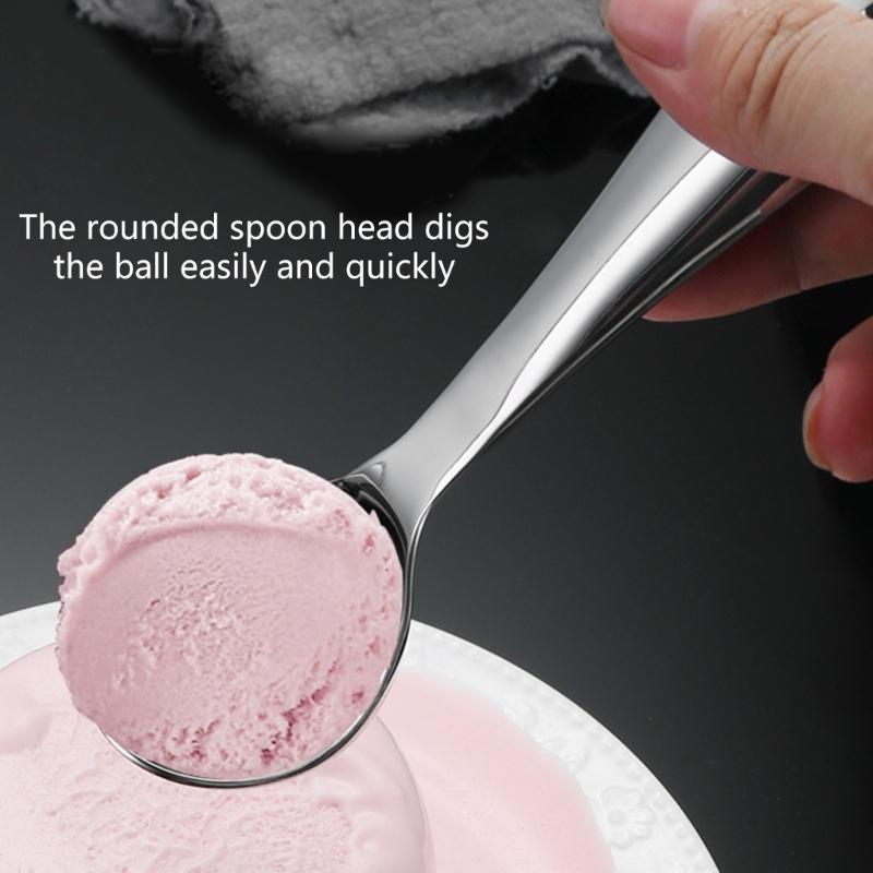 Easy to Use Steel Dessert Spoon Steel Scoops Practical Ice Cream Spoon Convenient Ice Hockey Making Tool