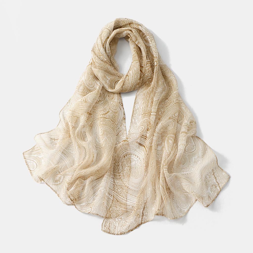 - Fashion Georgette Sunscreen Silk Scarf Beach Scarf Long Women'S Decorative Thin Silk Scarf Scarf