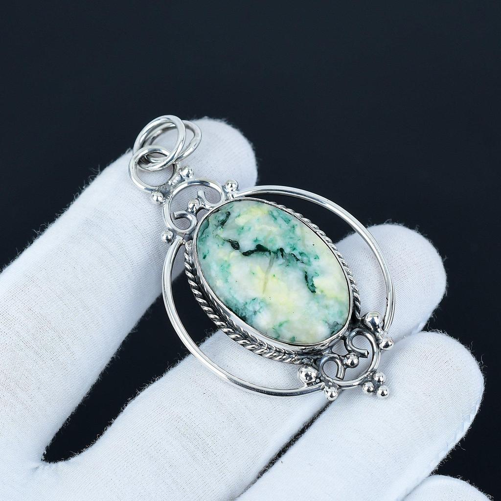 Rare Mariposite Gemstone Pendant, 925 Sterling Silver Jewelry, Silver Pendant, Handmade Gifts, Necklace Pendant For Anniversary Gifts