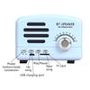 Outdoor Portable Wireless Vintage Stereo Speaker with 1200mAh Capacity Battery Long Battery Life FM Radio TF Card Player