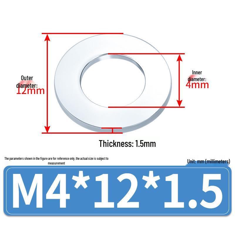 Extra Large Galvanized Metal Flat Washer (Sizes M1.6-M14)