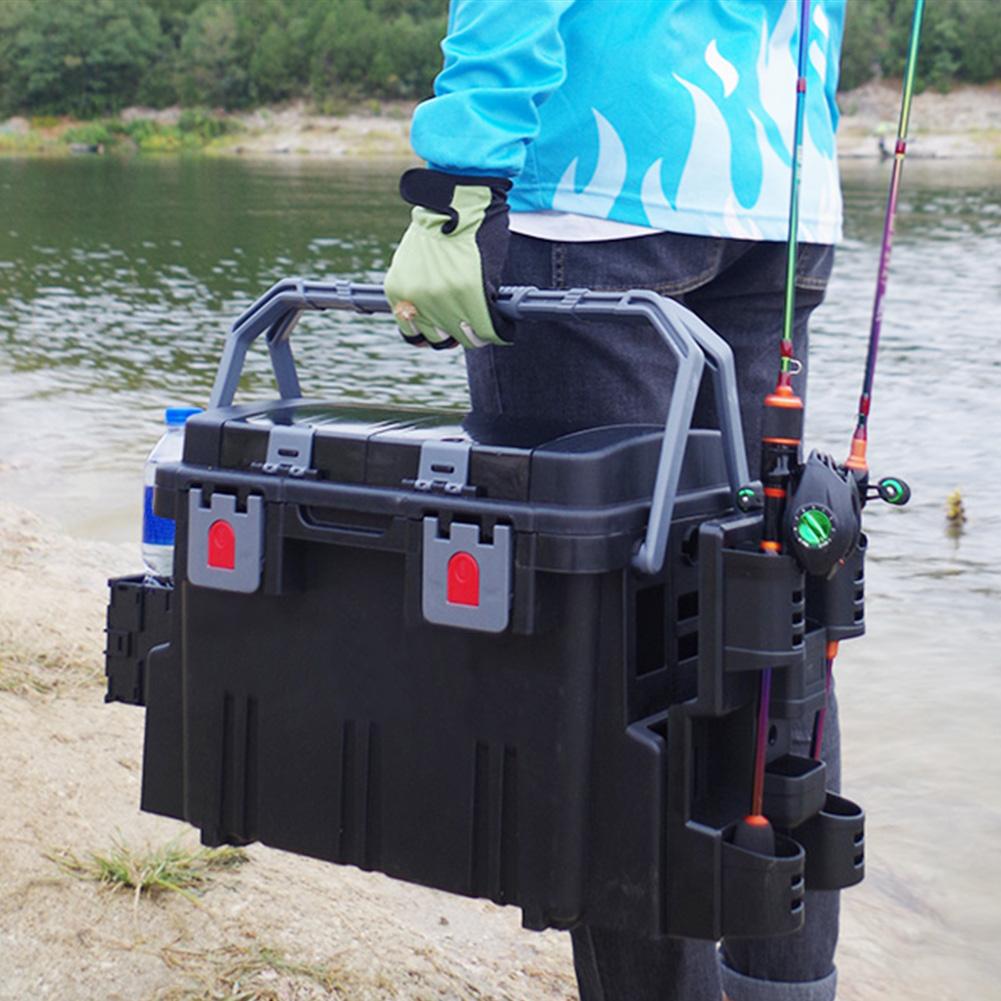 3 in 1 Rod Stand Rod Insert Portable Lure Box Fishing Rod Pole Stand Fishing Rod Organizer Fishing Rod Storage Rack Holder