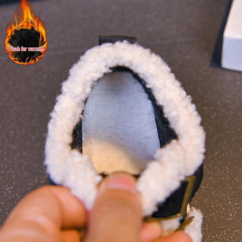Lambswool Kids' Dopamine Cotton Shoes 2025: Winter Velvet-Lined, Anti-Kick, Warm Fur for Boys & Girls