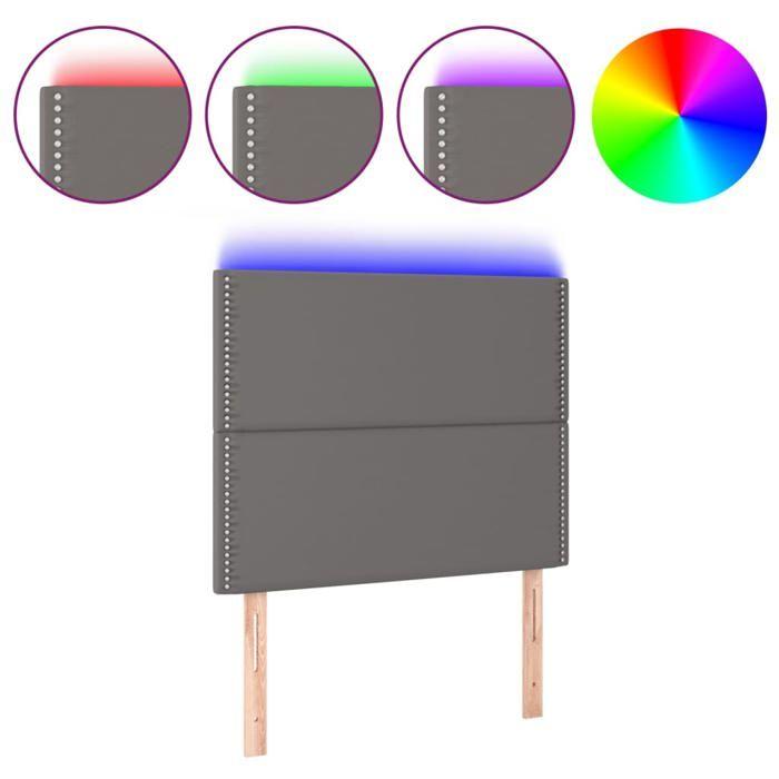 VidaXL LED Headboard Bedroom Furniture Single Bed Accessory Headboard Interior Grey 3122372