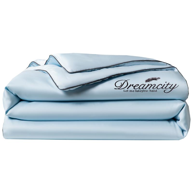 1pc Cool Summer Thin Quilt, , 100% High-quality Ultra-fine Fiber Air Conditioning, QuiltEmbroidery Bedding