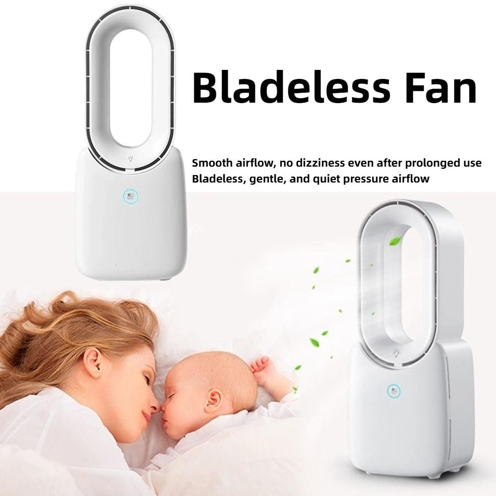 Touch Control Desk Fan 11.8 Inch Small Personal Cooling Fan Simple Design Bladeless Fan Office