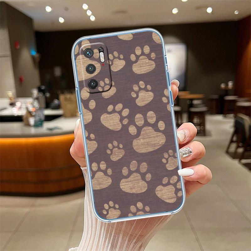 NH19 dog footprint Paw Phone Case for Motorola Moto G10 G20 G30 G31 G32 G34 G35 G41 G42 G50 G51 G52 G55 G60 G60S G62 G71 G72 G75